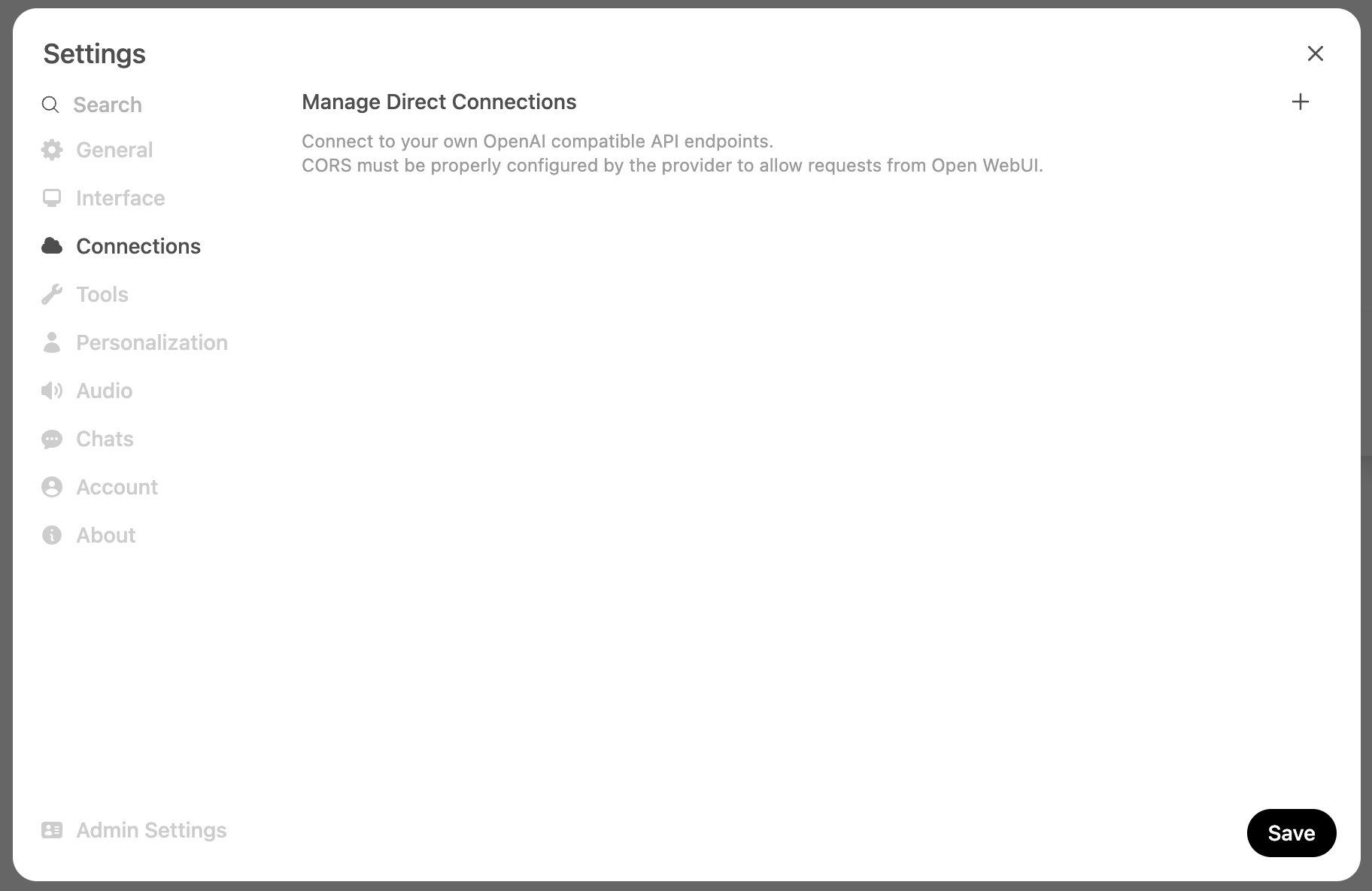 Open WebUI connections
