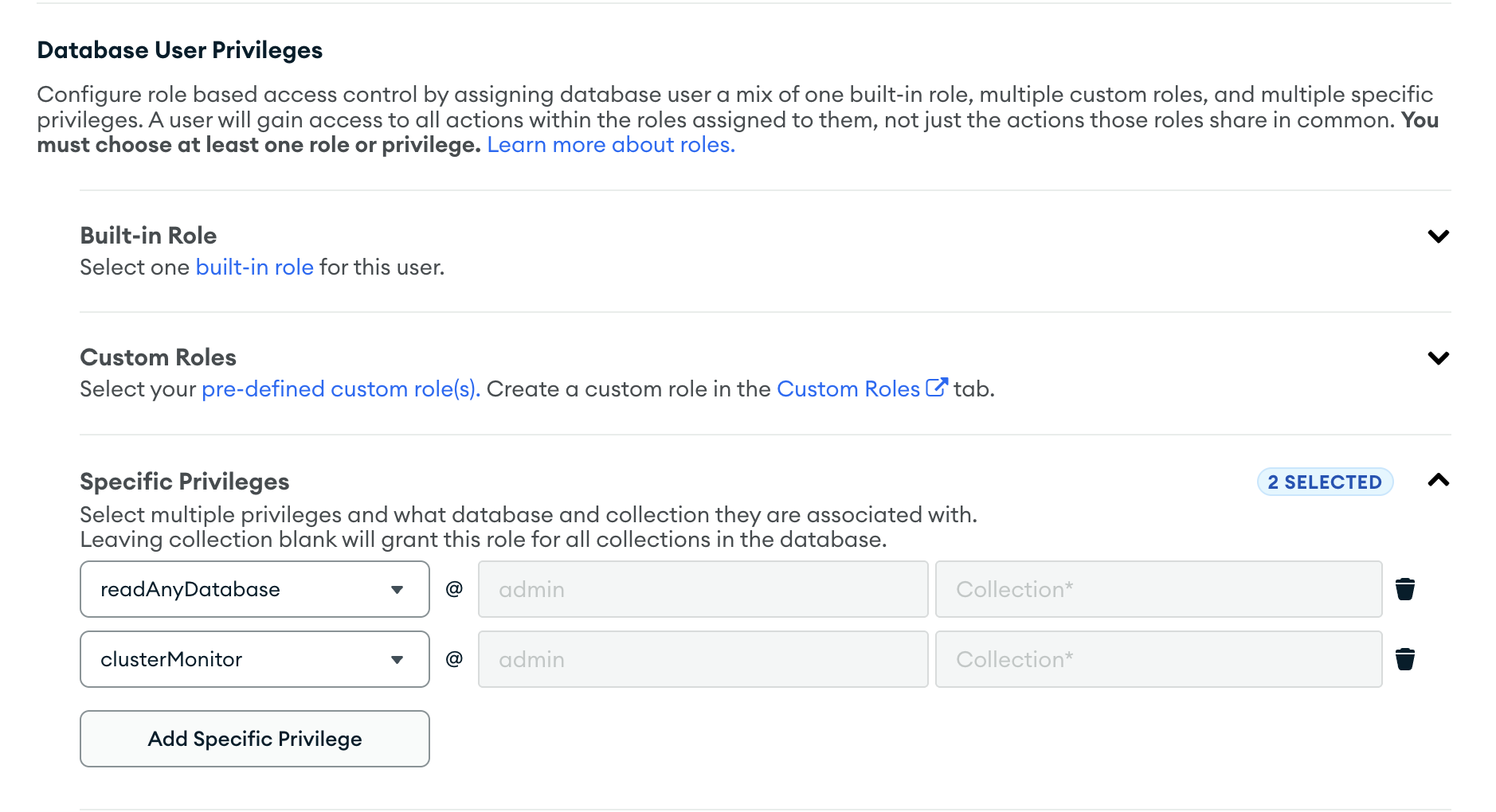 Configure user roles