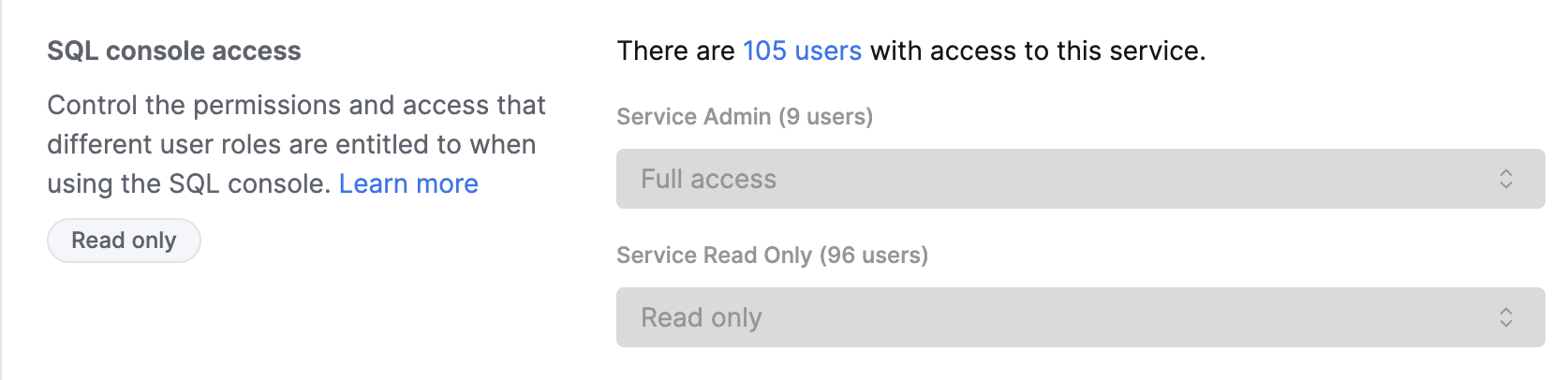 ClickHouse Cloud Read Only