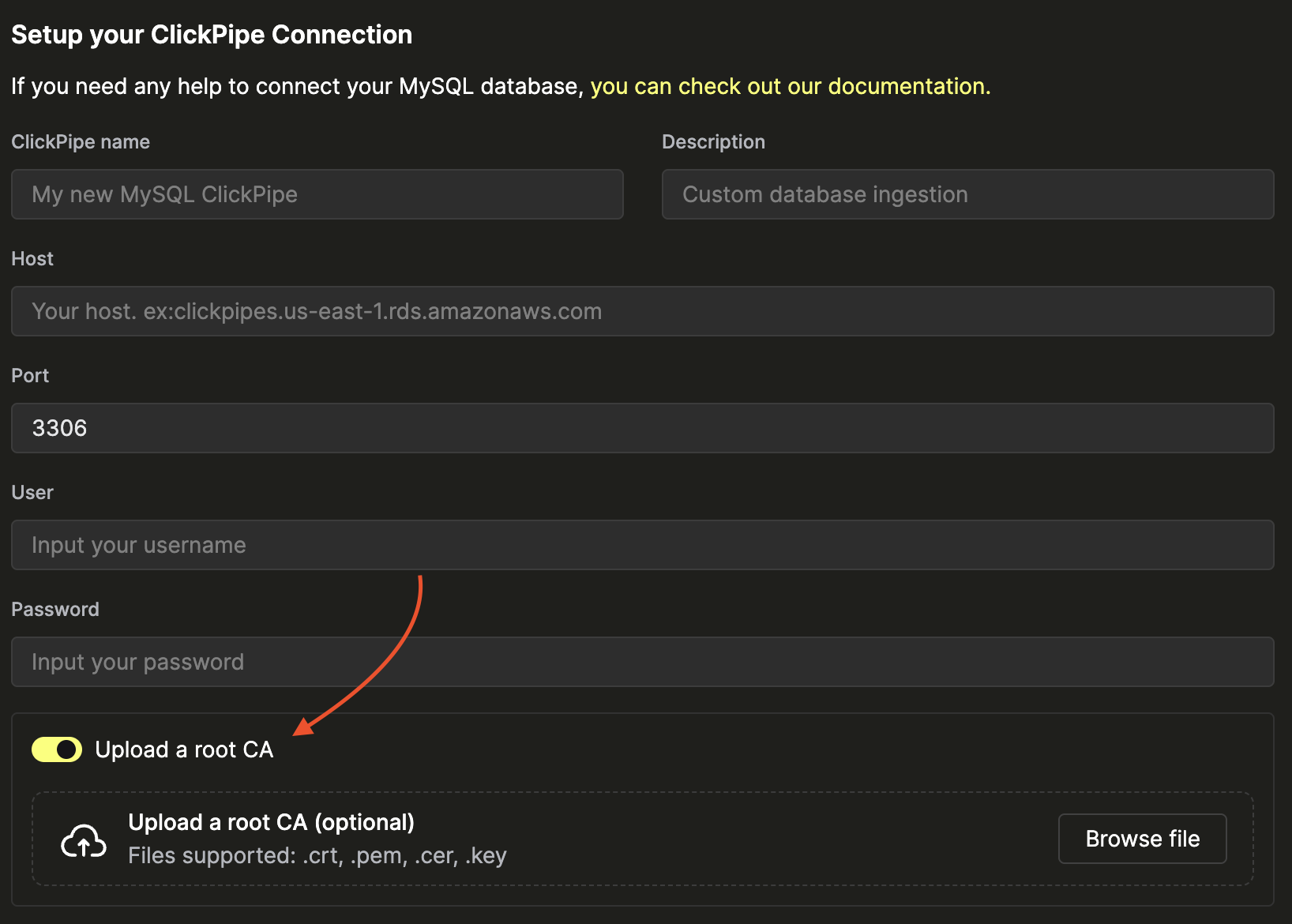 Using GCP MySQL Cert